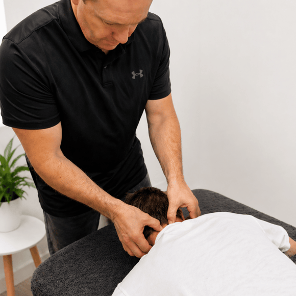 Client receiving osteopathic treatment