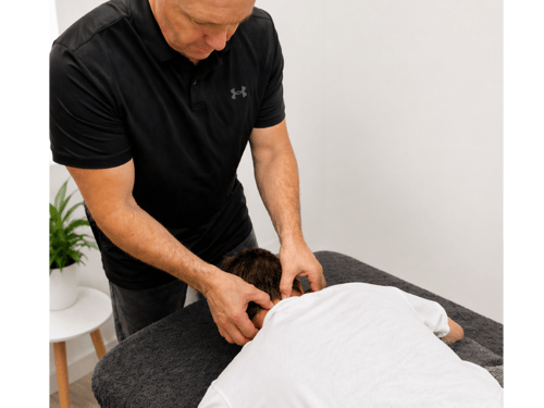 Client receiving osteopathic treatment